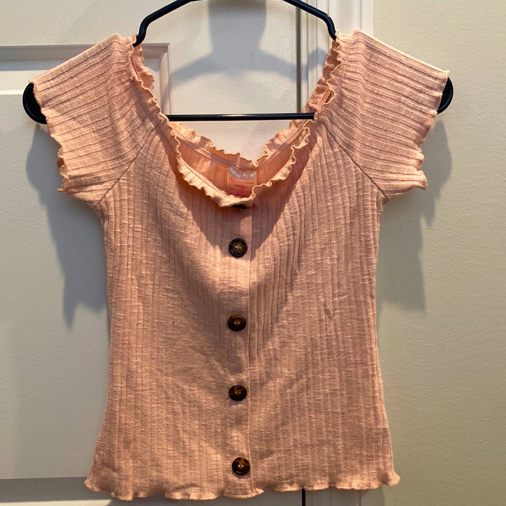cute pink top size xs